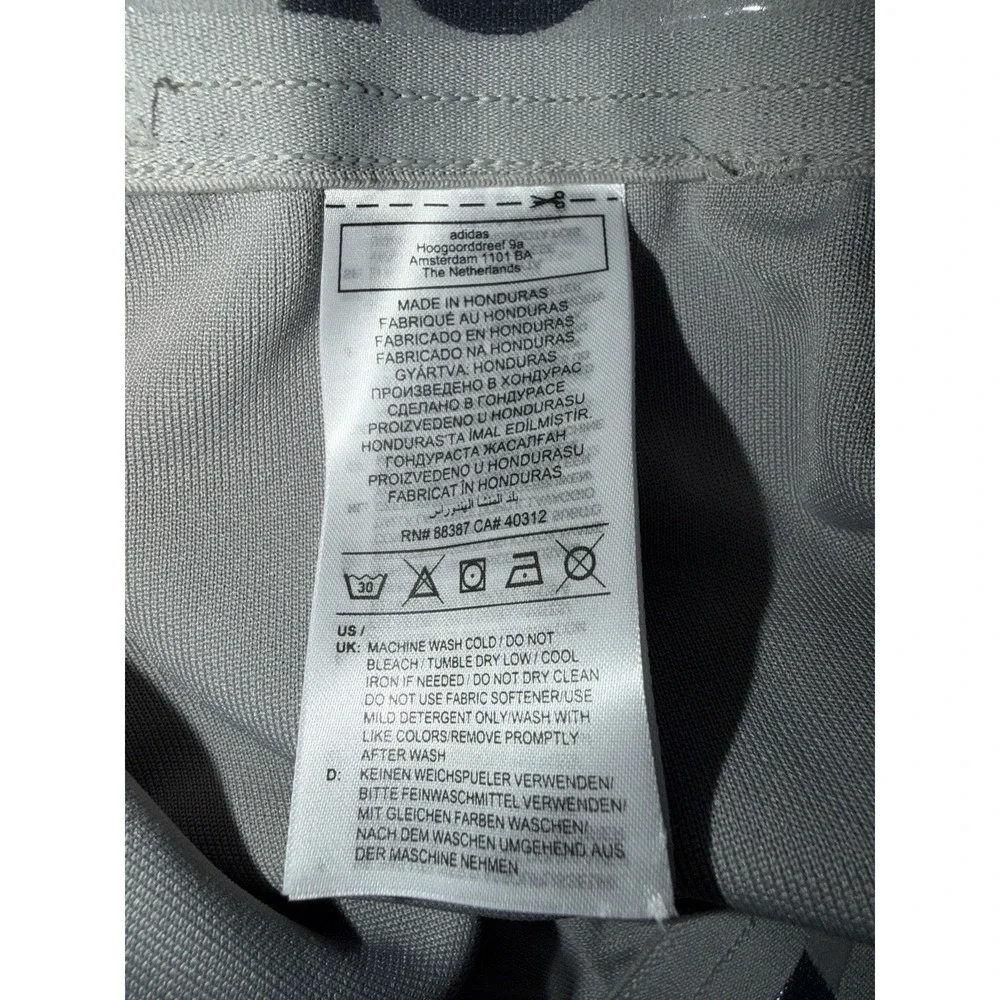 Adidas Men 2XL Icon Pro Gray Baseball Pants Stretch Elastic Blue Logo Stripe NWT